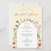 Fall Boho Spring Wildblume Arch Brautparty Einladung (Vorderseite)
