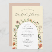 Fall Boho Spring Wildblume Arch Brautparty Einladung (Vorne/Hinten)