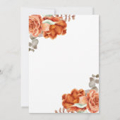 Fall Boho Teracotta Sorpresa Geburtstag Einladung (Rückseite)