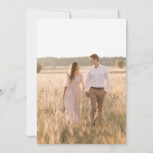 Fall Boho Terracotta Bloral Wedding Save the Date (Rückseite)