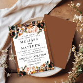 Fall Boho Terracotta Hochzeit Einladung