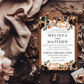 Fall Boho Terracotta Hochzeit Einladung