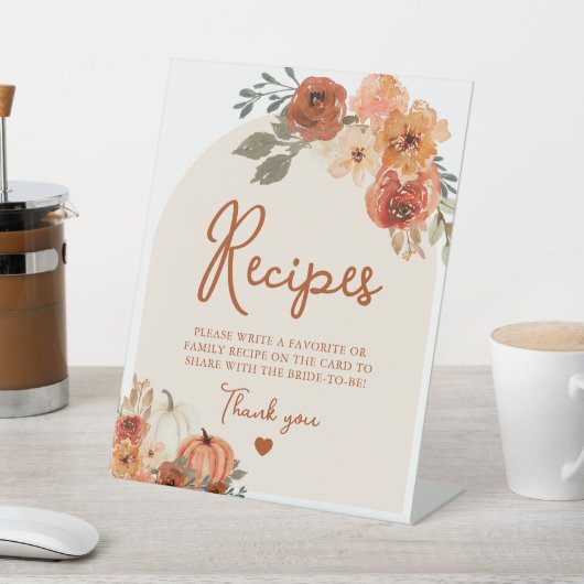 Fall Boho Terracotta Pumpkin Brautparty Rezepte Sockelschild (In SItu)