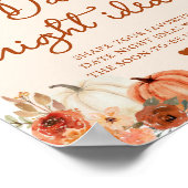 Fall Boho Terracotta Pumpkin Date Night Idea signi Poster (Ecke)