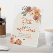 Fall Boho Terracotta Pumpkin Date Night Idea signi Sockelschild (In SItu)