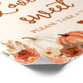 Fall Boho Terracotta Pumpkin Liebe ist Sweet Sign Poster (Ecke)