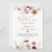 Fall Boho unser kleiner Wilder macht einen Invit Einladung (Vorderseite)