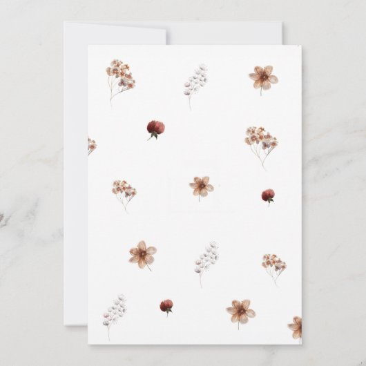 Fall Boho unser kleiner Wilder macht einen Invit Einladung (Rückseite)