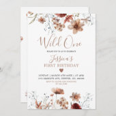 Fall Boho unser kleiner Wilder macht einen Invit Einladung (Vorne/Hinten)