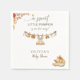 Fall Boho Wäsche ein wenig Kürbis auf ihrem Weg Serviette