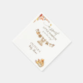 Fall Boho Wäsche ein wenig Kürbis auf ihrem Weg Serviette (Ecke)