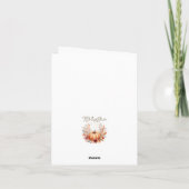 Fall Boho Watercolor Pumpkin Erntedank Dankeskarte (Rückseite)