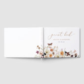 Fall Boho Wild Blume Hochzeit Gästebuch (Voll)