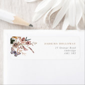 Fall Boho Wild Blume Rücksendeadresse (Insitu)