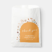 Fall Boho Wildblume Arch Baby Dusche Danke Geschenktütchen (Vorderseite)
