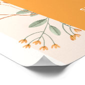 Fall Boho Wildblume Arch Baby Dusche Willkommen Poster (Ecke)