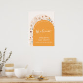 Fall Boho Wildblume Arch Baby Dusche Willkommen Poster (Küche)