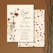 Fall Boho Wildblume Brautparty Einladung