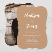 Fall Boho Wüste Foto Wedding Einladung (Vorne/Hinten)