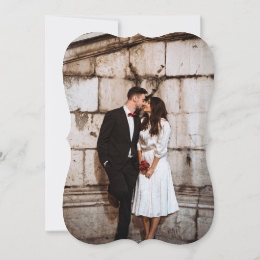 Fall Boho Wüste Foto Wedding Einladung (Rückseite)