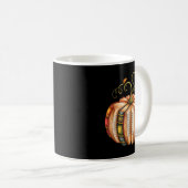 Fall Book Pumpkin Fall Librarians Bookworm Teacher Kaffeetasse (VorderseiteRechts)