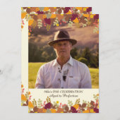 Fall Borders Foto Einladung (Vorne/Hinten)