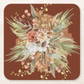 Fall Botanicals Wedding Paper Untersetzer (Rust) (Vorderseite)