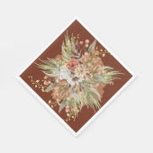 Fall Botanicals Wedding Suite Papier Napkins (Rost Serviette (Ecke)