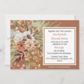 Fall Botanicals Wedding Suite (Rost) Einladung (Vorderseite)