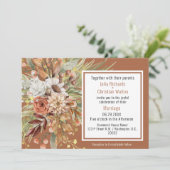 Fall Botanicals Wedding Suite (Rost) Einladung (Stehend Vorderseite)
