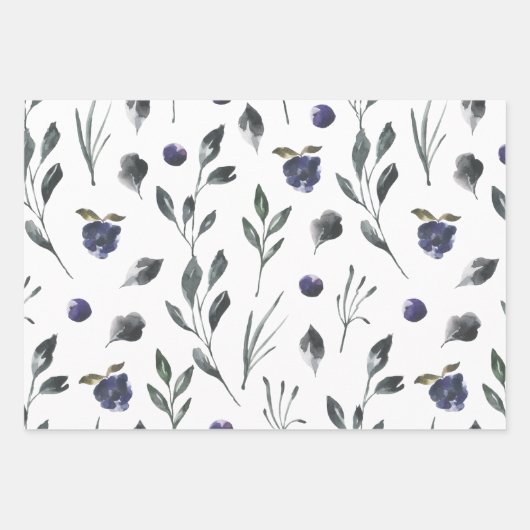 Fall Botanisches Wrapping Paper Flat Sheet Set 3 Geschenkpapier Set (Vorderseite 3)