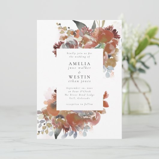 Fall Boughs Einladung (Stehend Vorderseite)