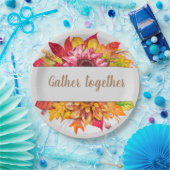 Fall Bouquet Erntedank Custom Pappteller (Party)