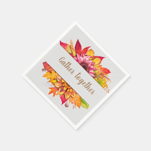 Fall Bouquet Erntedank Custom Serviette (Ecke)