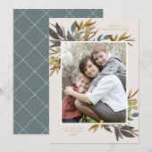 Fall Bouquet Erntedank Foto-Karte Einladung (Vorne/Hinten)