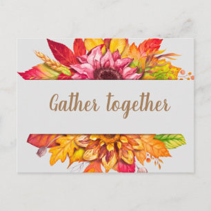 Fall Bouquet Individualisierbarer Erntedank laden Postkarte