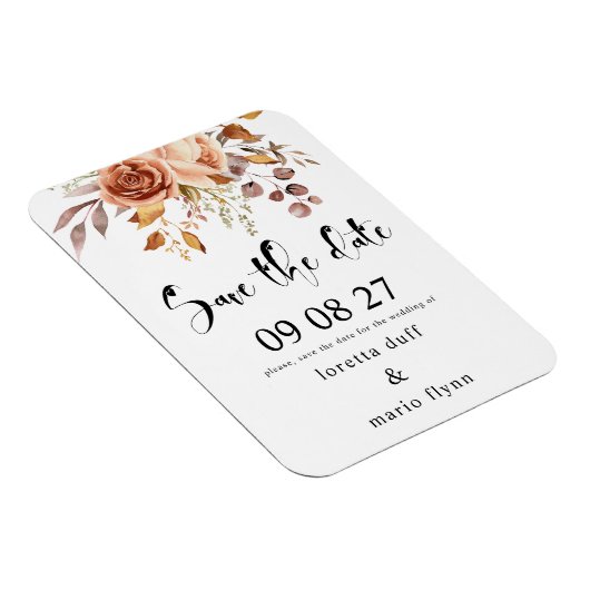 Fall Bouquet Save the date Magnet (Rechte Seite)