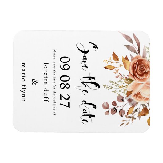 Fall Bouquet Save the date Magnet (Horizontal)