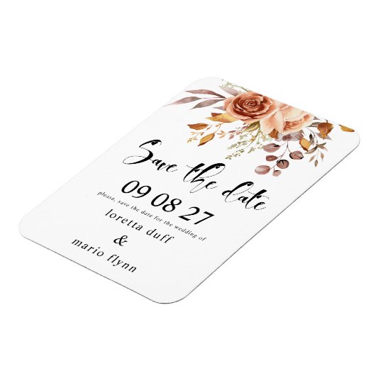Fall Bouquet Save the date Magnet (Linke Seite)