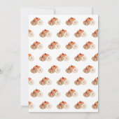 Fall Bow Boho Pumpkin Babydusche Einladung (Rückseite)