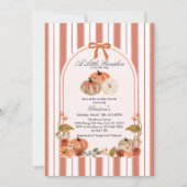 Fall Bow Boho Pumpkin Babydusche Einladung (Vorderseite)