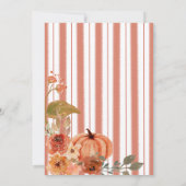 Fall Bow Boho Pumpkin Babydusche Einladung (Rückseite)