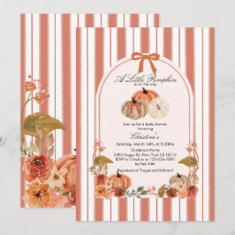 Fall Bow Boho Pumpkin Babydusche Einladung