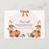 Fall Bow Boho Pumpkin Babydusche Enclosure Card Begleitkarte (Vorderseite)