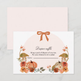 Fall Bow Boho Pumpkin Babydusche Enclosure Card Begleitkarte