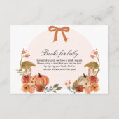 Fall Bow Boho Pumpkin Babydusche Enclosure Card Begleitkarte (Vorderseite)