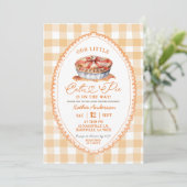 Fall Bow Coquette Pie Baby Dusche Einladung (Stehend Vorderseite)