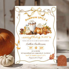Fall Bow Coquette Pumpkin Gewürz Einladung