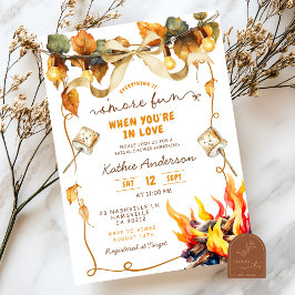 Fall Bow Coquette s'more bridal shower invitation Einladung