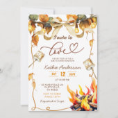 Fall Bow Coquette s'more to love baby shower Einladung (Vorderseite)